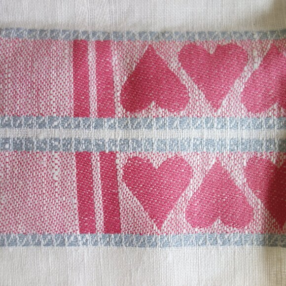 New Made in Poland Cotton / Linen Heart Kitchen Dish Towel - Picture 2 of 6